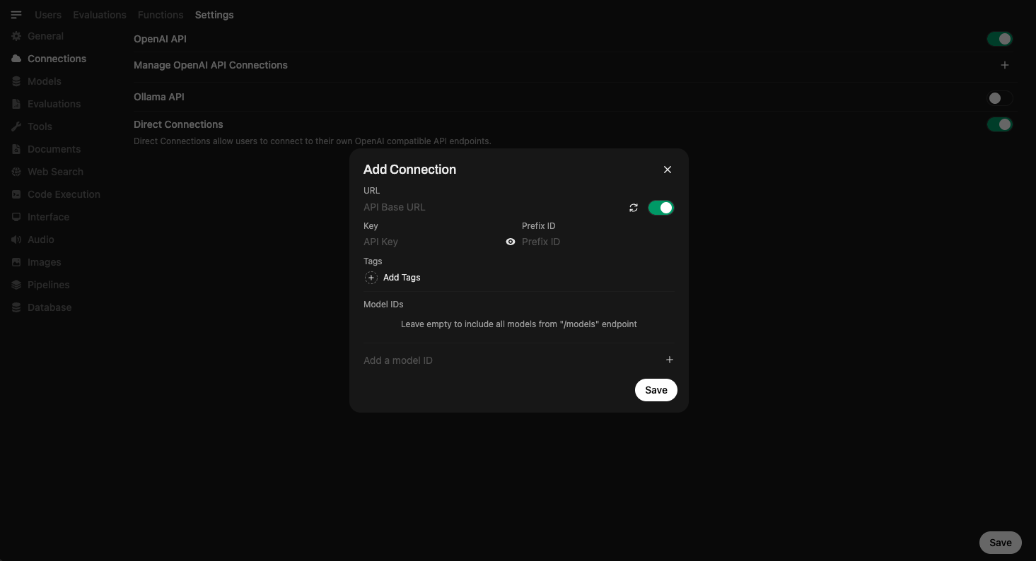 OpenAI Connection Screen